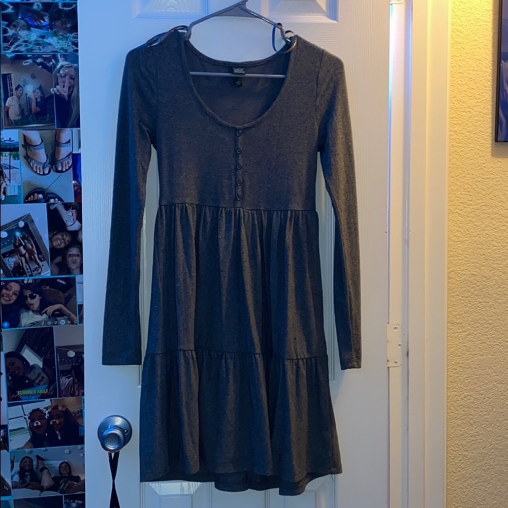 grey target brand long-sleeve dress
